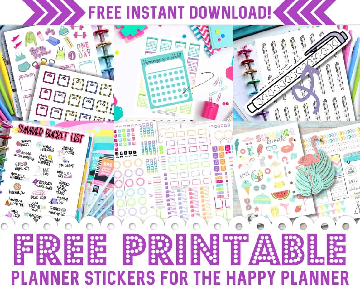 Free Printable Stickers For Happy Planner Free Printable Stickers For Happy Planner