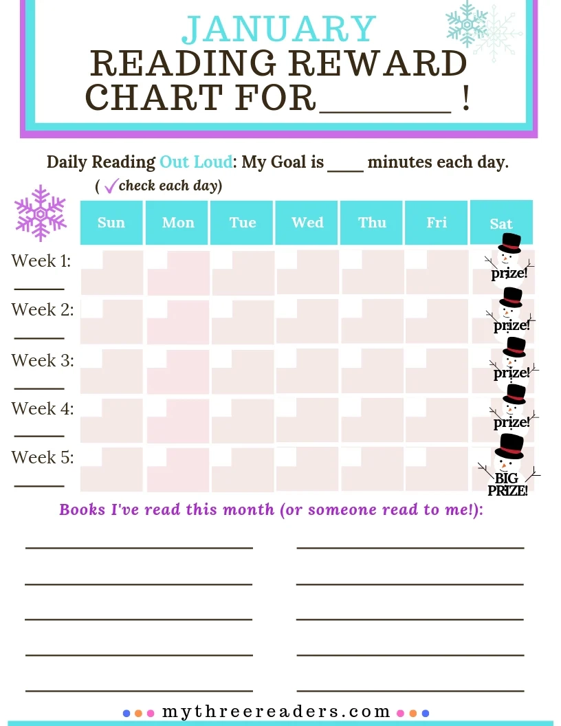 12 Months Of Reading Reward Charts For Young Readers My Three Readers 12 Months Of Reading Reward Charts For Young Readers My Three Readers