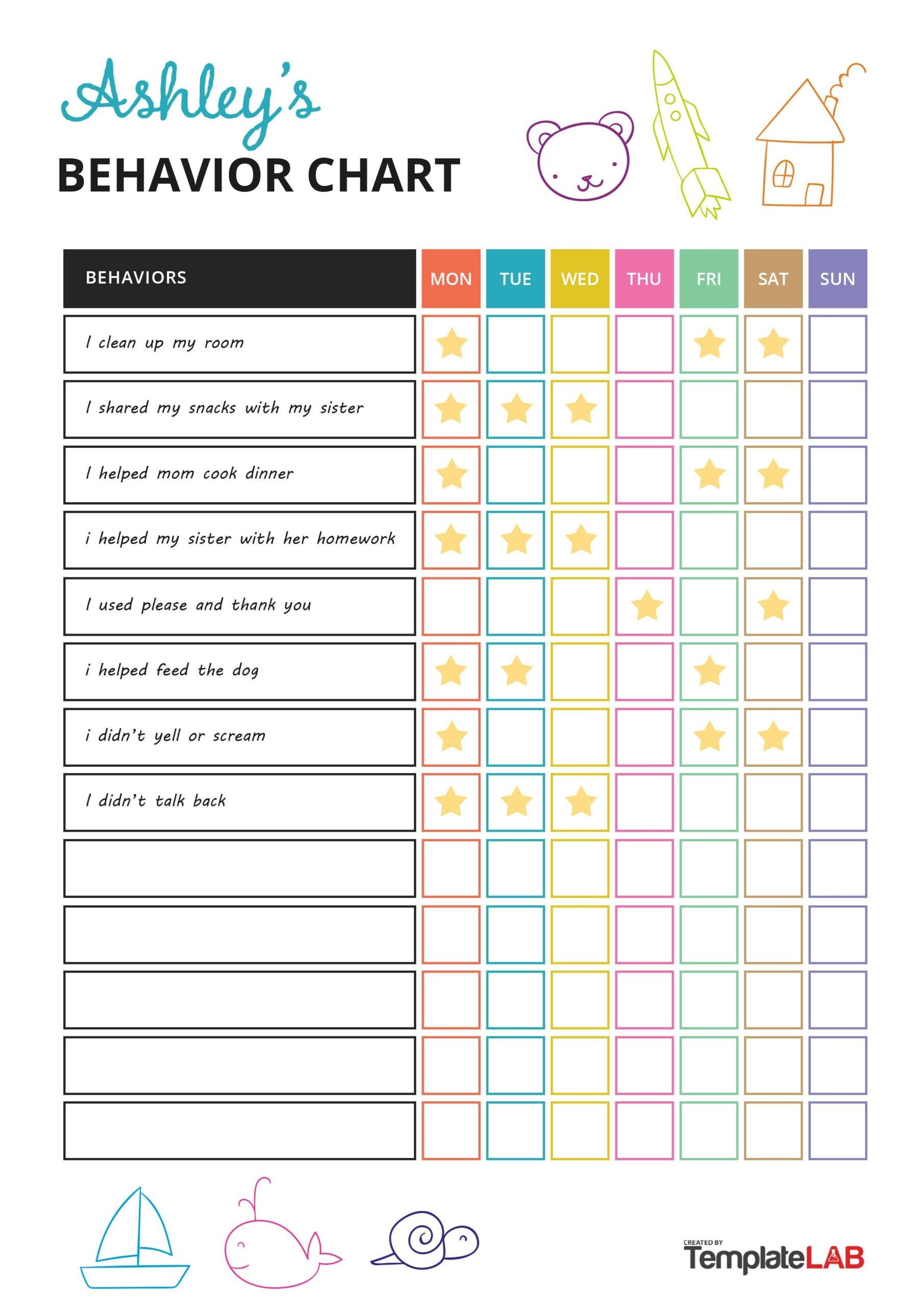 Free Printable Behavioral Charts