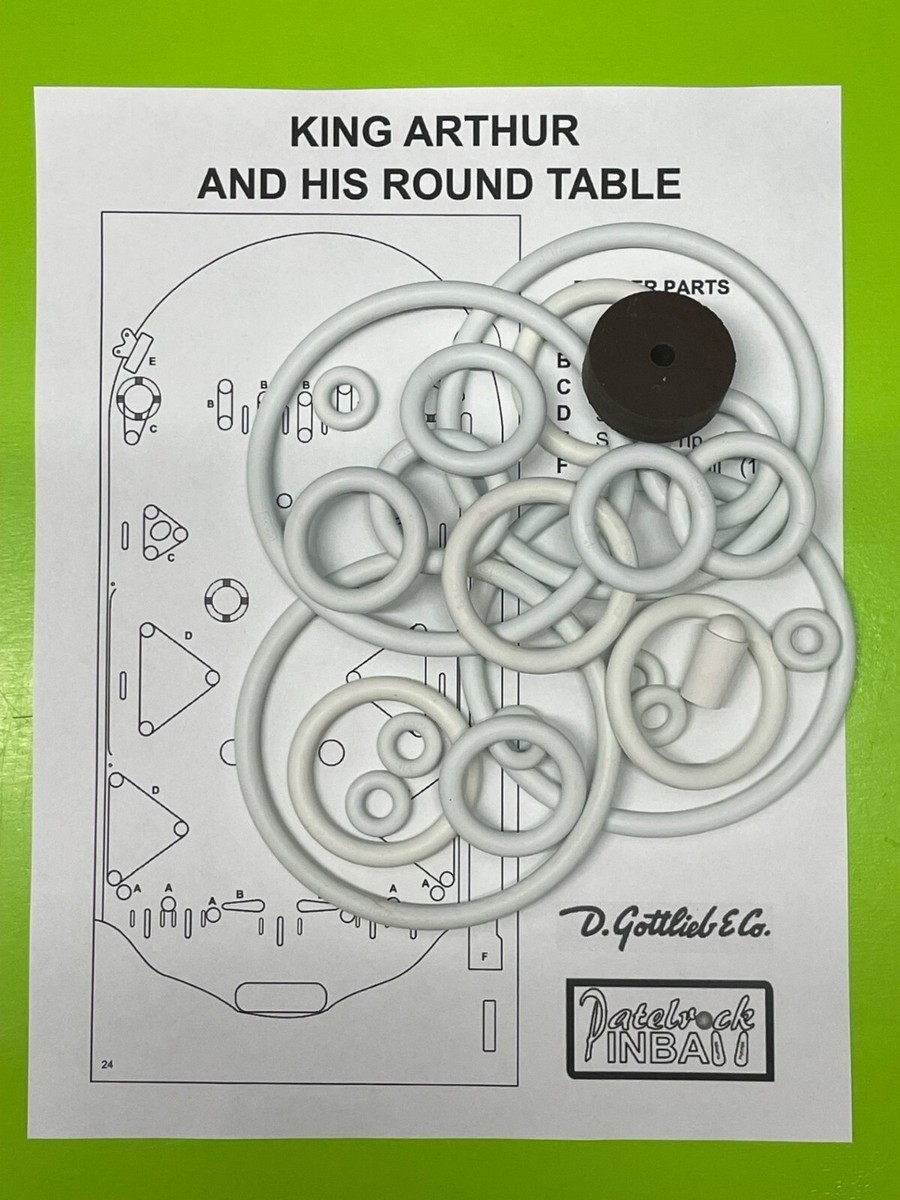 1949 Gottlieb King Arthur And His Round Table Pinball Machine Rubber Ring Kit EBay