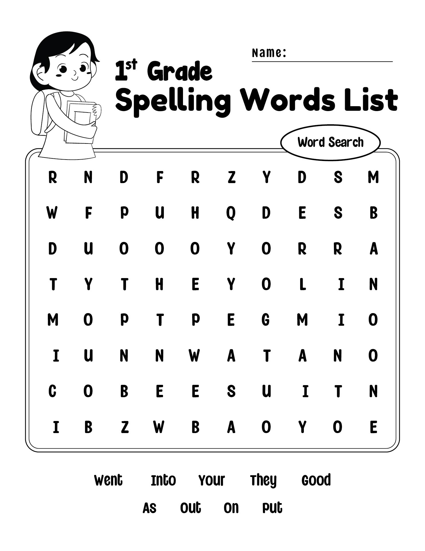 1st Grade Word Search Puzzles 18 Free PDF Printables Printablee Worksheets Library