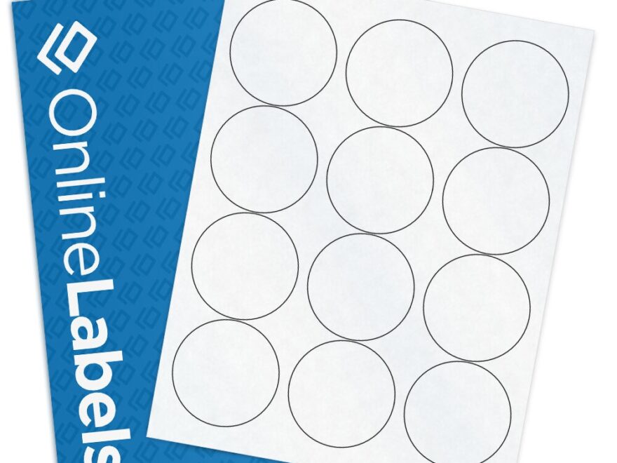 2 5 Circle Labels 2 1 2 Round Labels Clear Matte Laser OL350CX