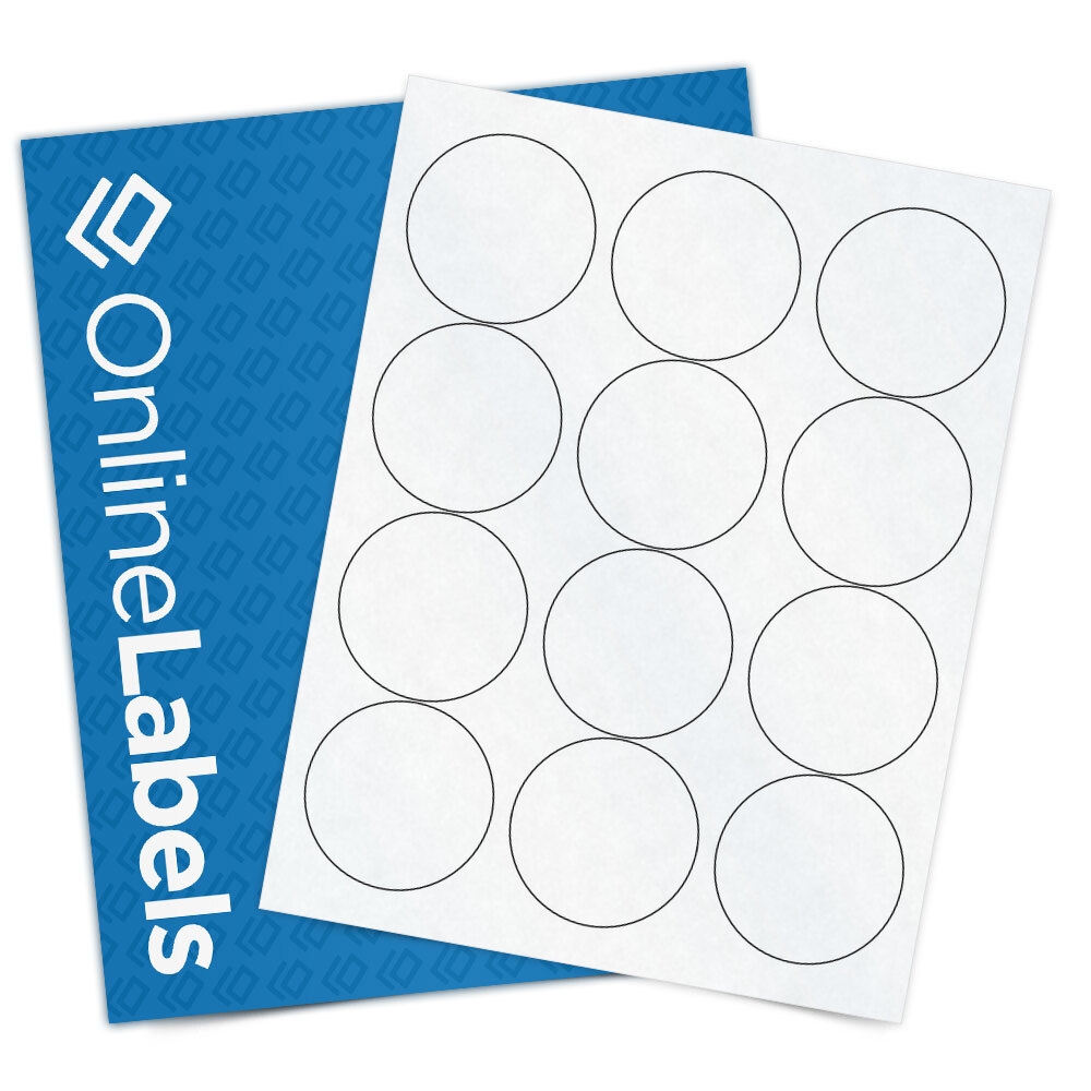2 5 Circle Labels 2 1 2 Round Labels Clear Matte Laser OL350CX 2 5 Circle Labels 2 1 2 Round Labels Clear Matte Laser OL350CX