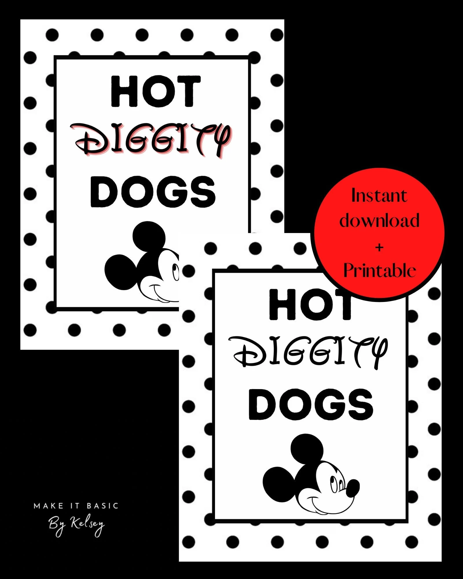 Hot Diggity Dog Printable Sign Free