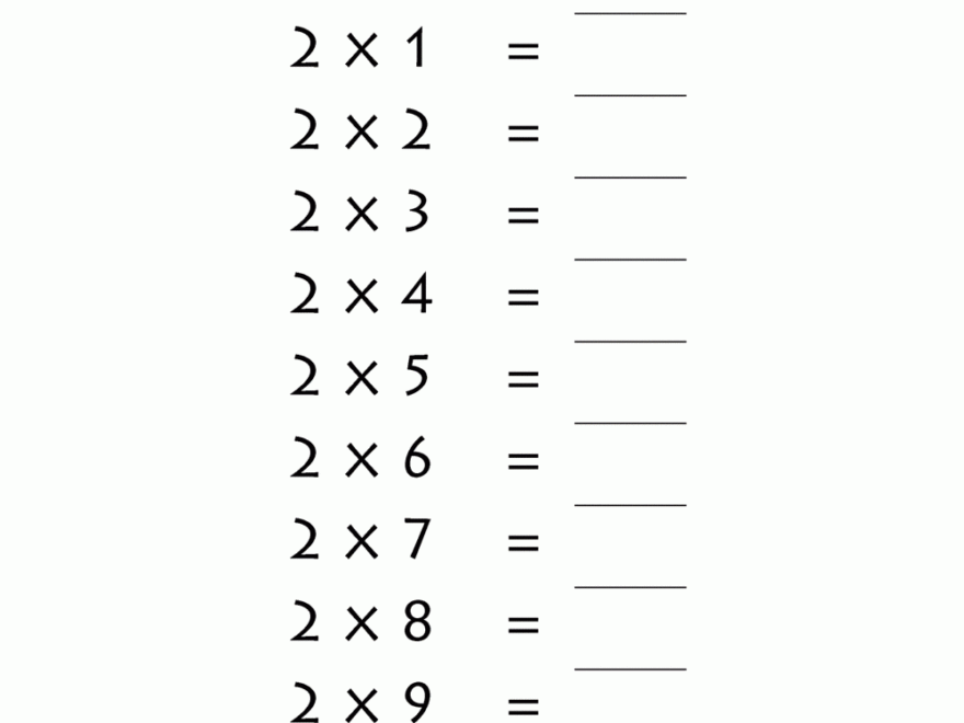 2 Times Table