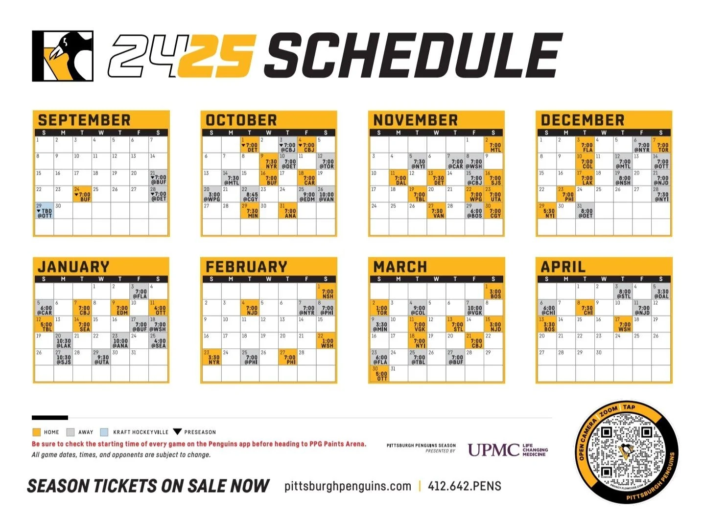 Penguins 2026 Schedule Printable Penguins 2026 Schedule Printable