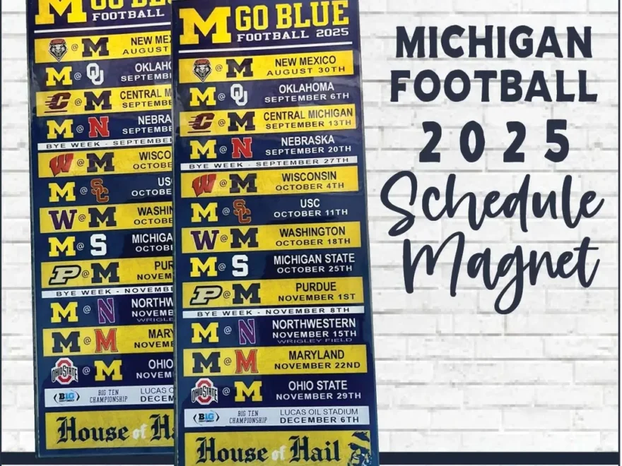 2025 Michigan Football Magnet Schedule Etsy Israel