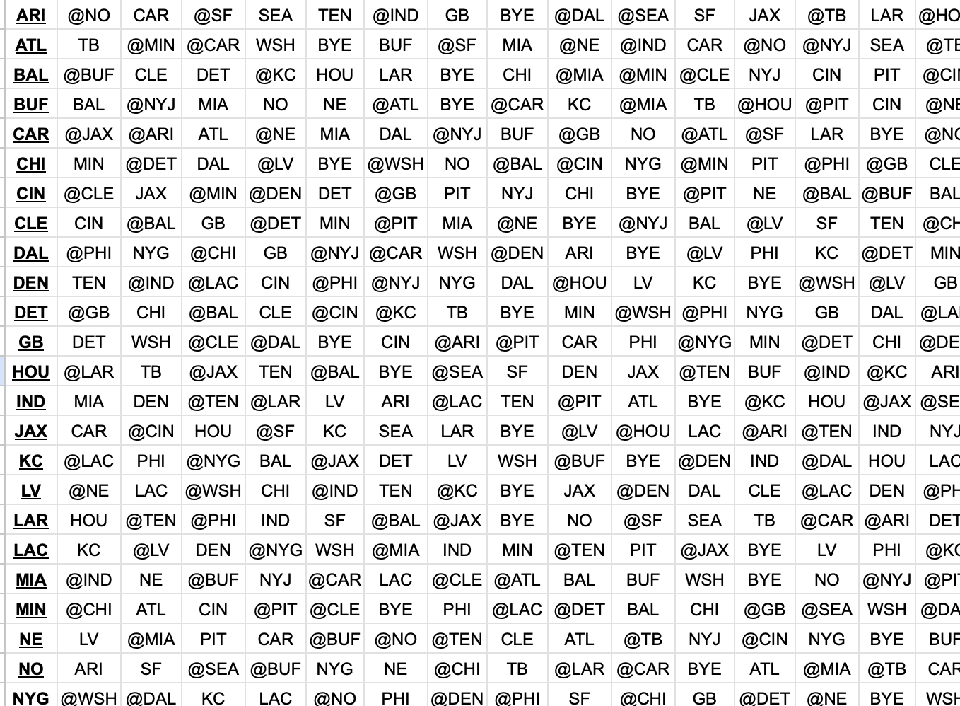 Nfl Schedule Grid 2026 Printable Nfl Schedule Grid 2026 Printable