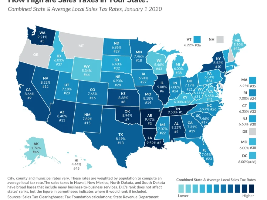 2025 Sales Tax Rates Sales Taxes By State
