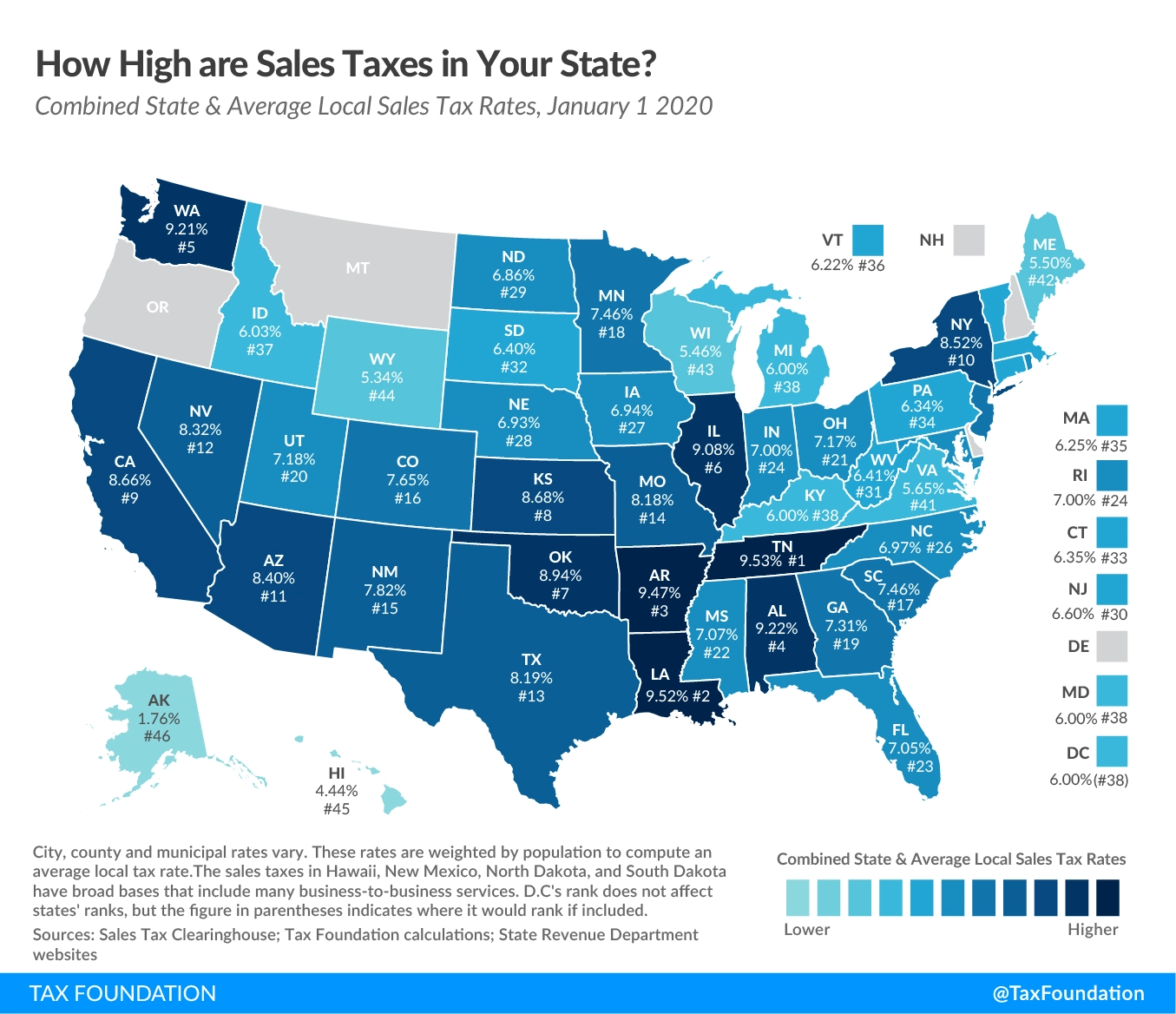 2025 Sales Tax Rates Sales Taxes By State 2025 Sales Tax Rates Sales Taxes By State
