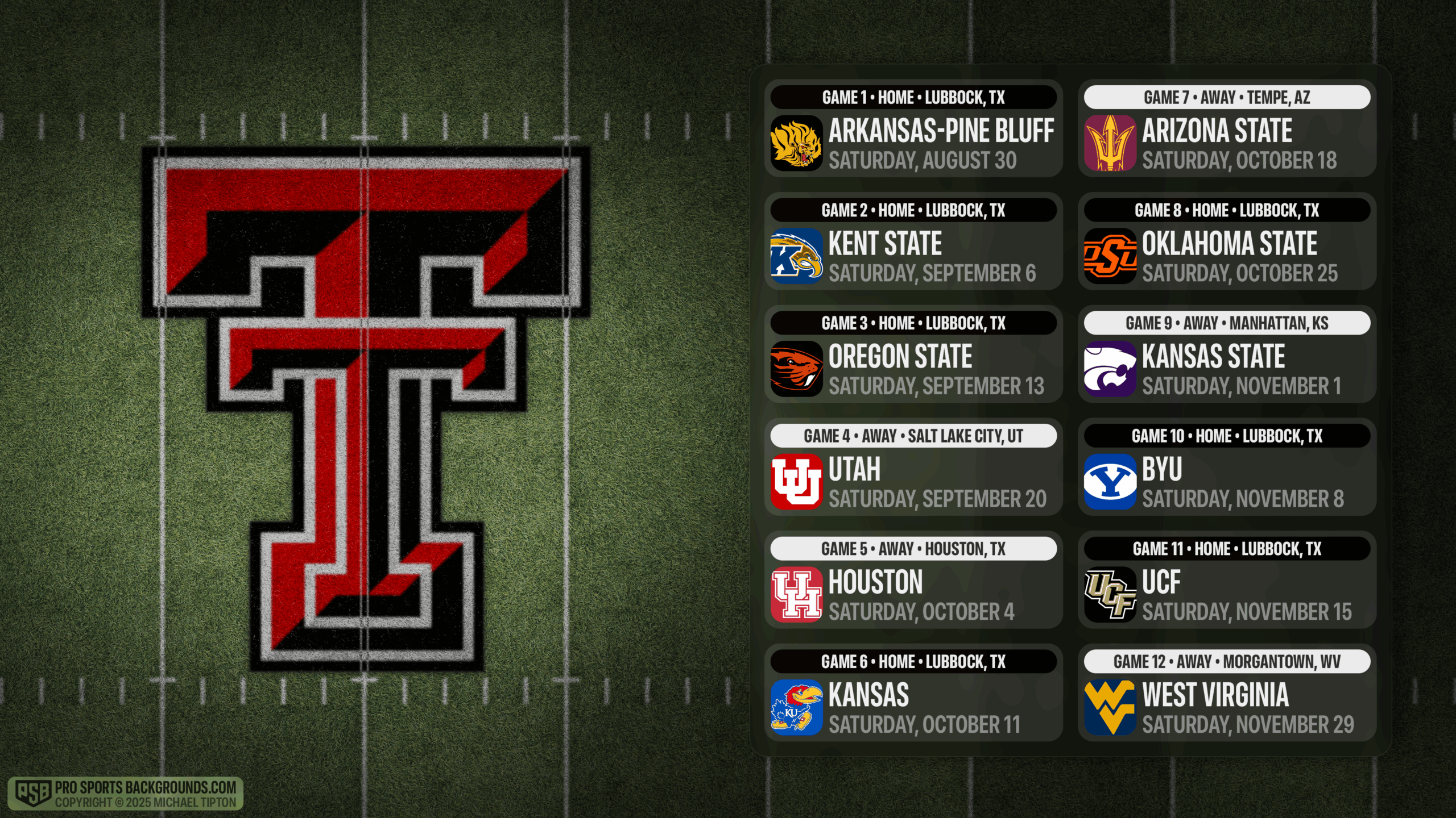 Texas Tech Printable Schedule Texas Tech Printable Schedule