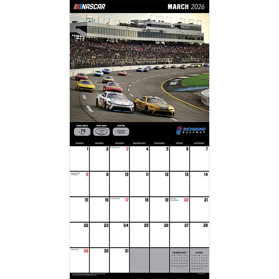 Printable Calendar For 2026 Nascar Schedule