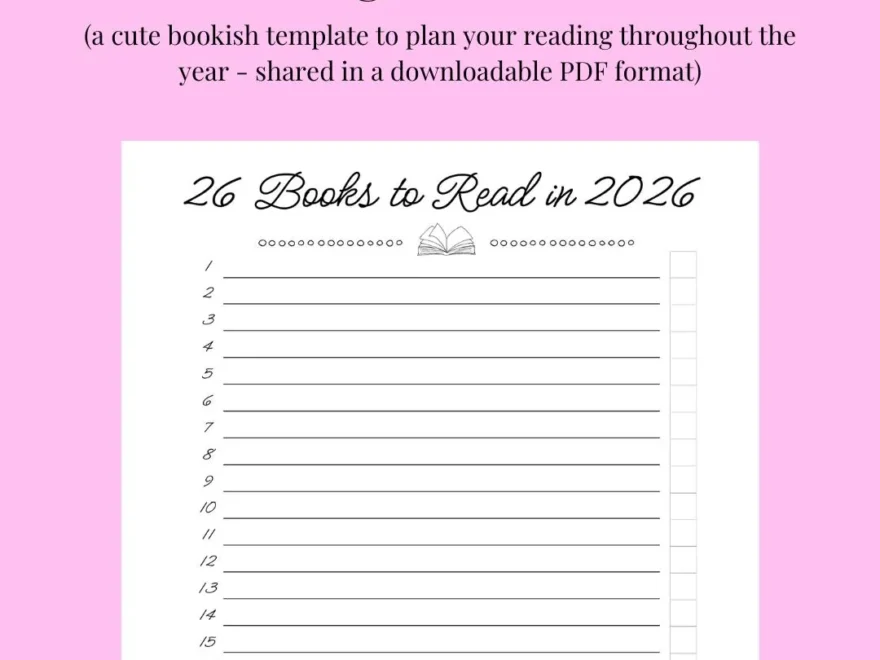 2026 Reading Challenge Printable Book Tracker Reading Prompts PDF Download Etsy Canada