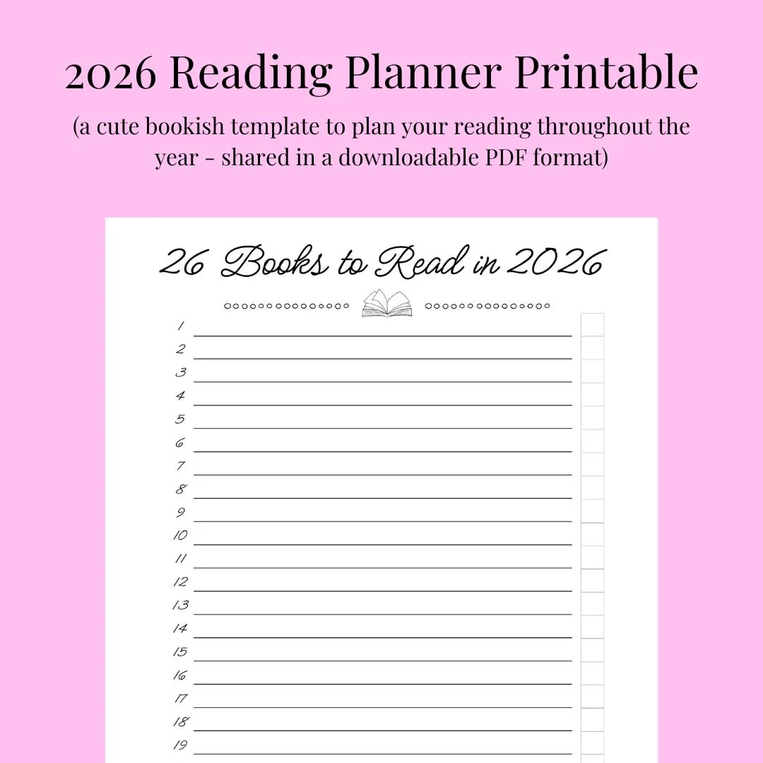 2026 Reading Challenge Printable Book Tracker Reading Prompts PDF Download Etsy Canada