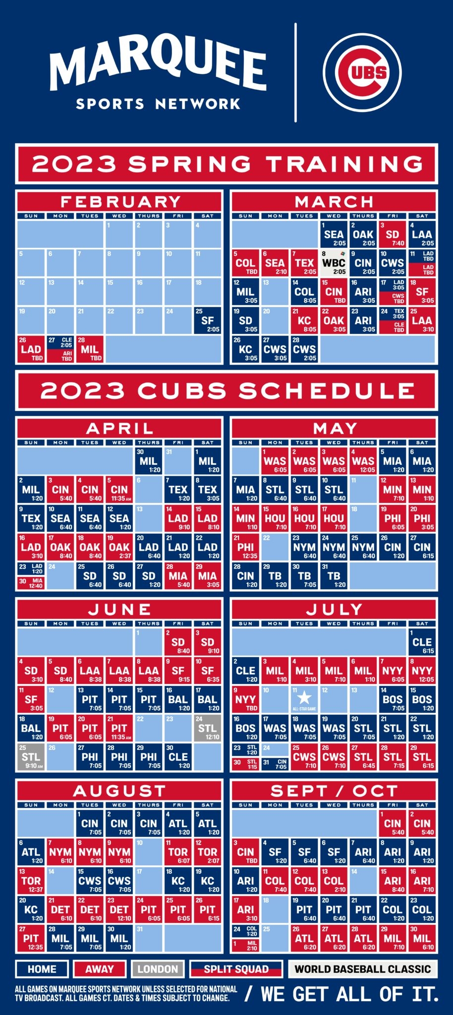 Printable Chicago Cubs Tv Schedule