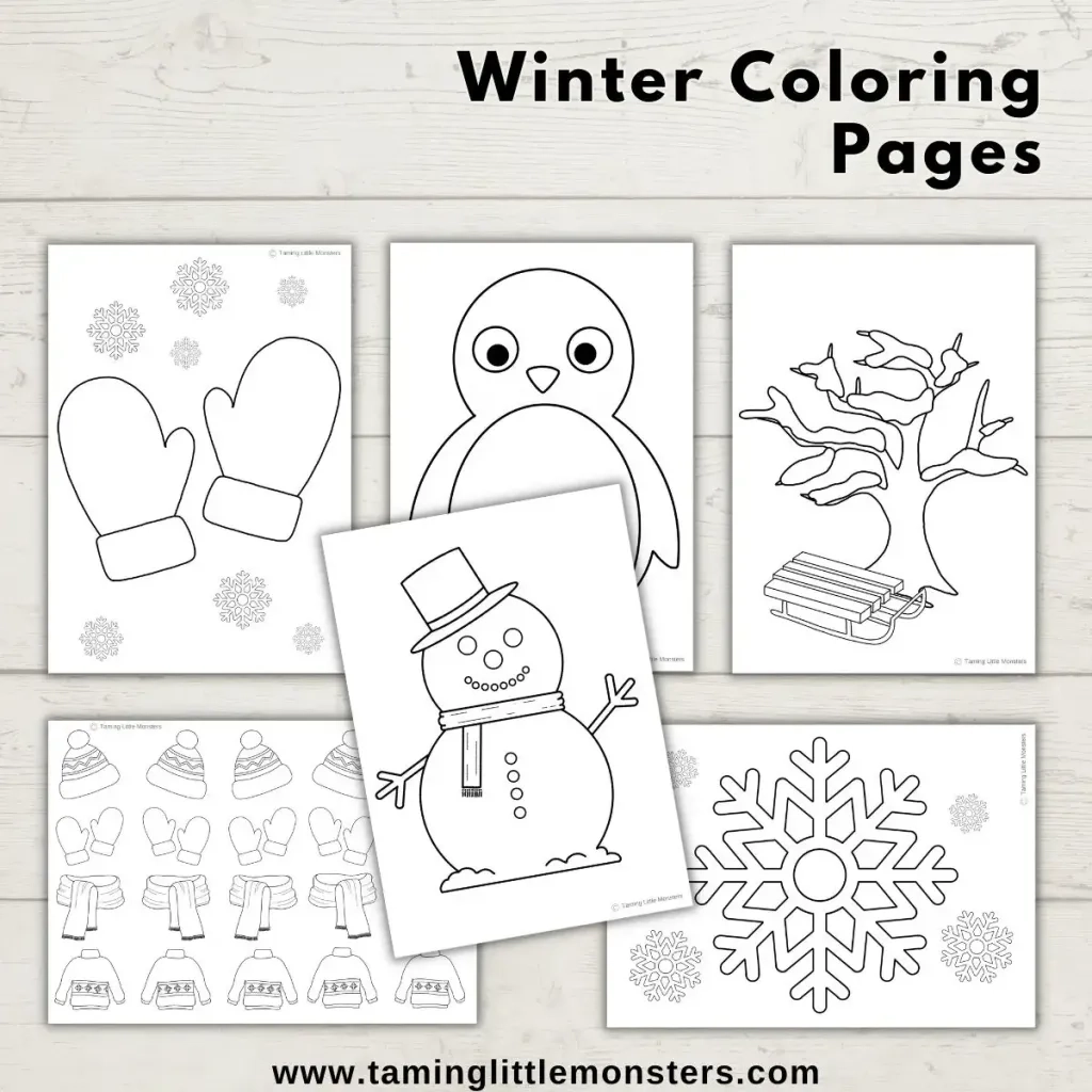 Preschool Winter Sign Coloring Pages Printable