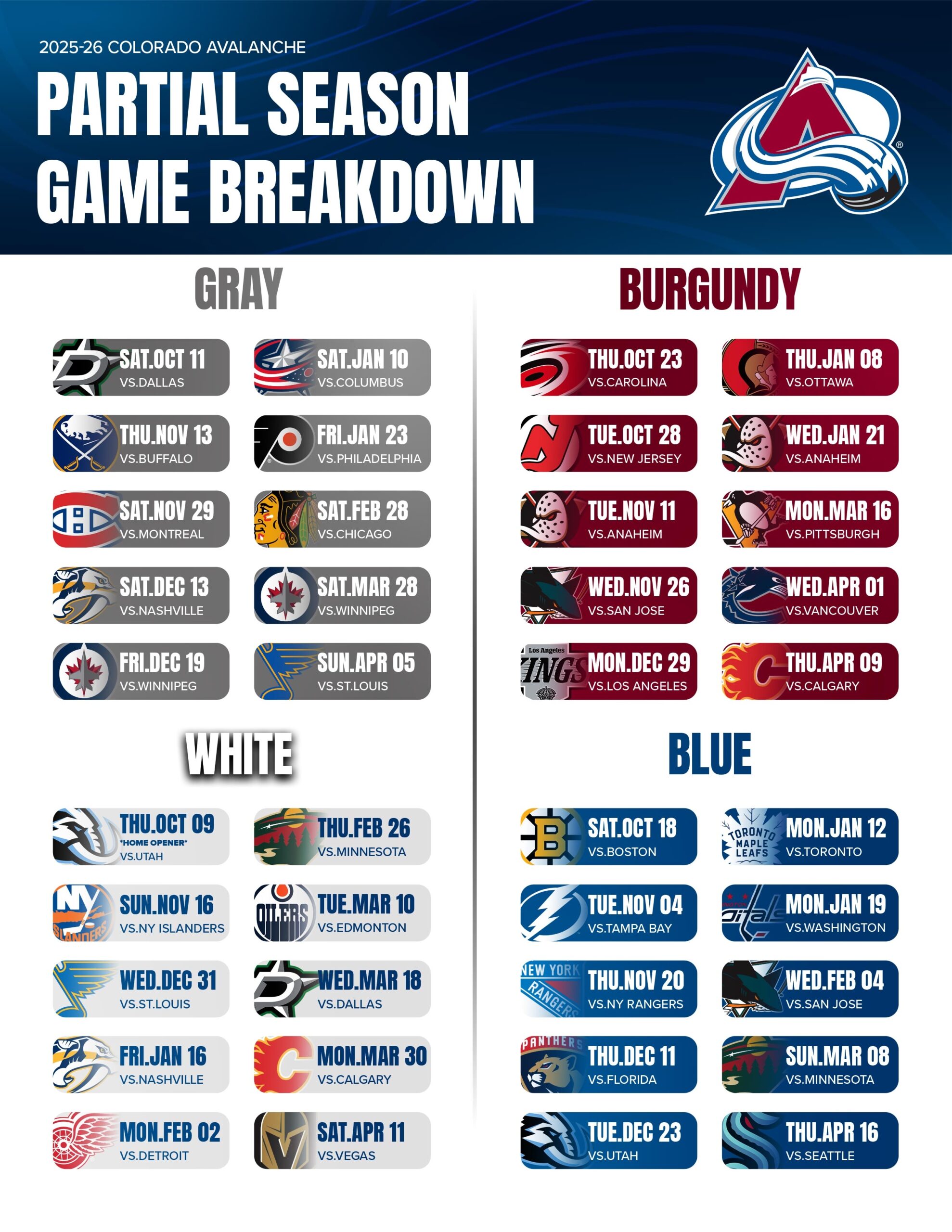 Printable Nhl Schedule 20262026 Printable Nhl Schedule 20262026