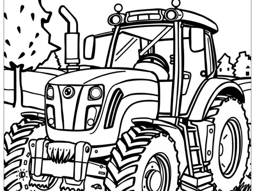 30 Tractor Coloring Pages Free PDF PNG Printables