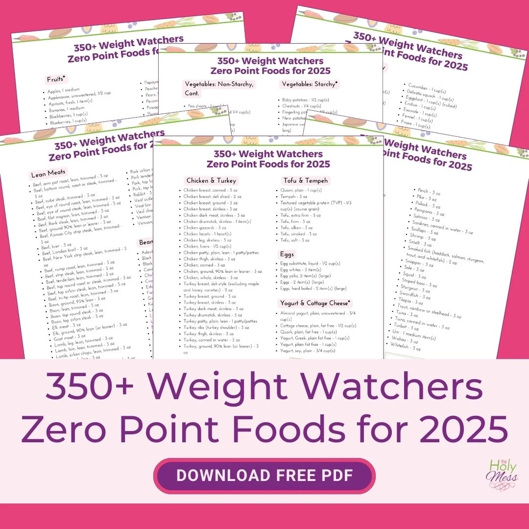 Printable Zero Point Food List Printable Zero Point Food List