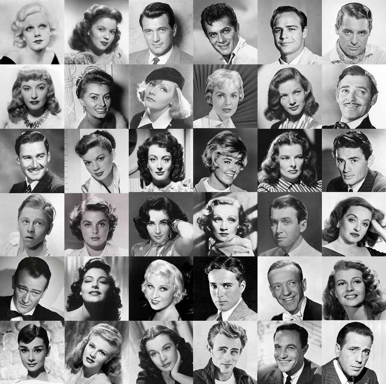 36 Famous Old Hollywood Actors Can You Identify Them 