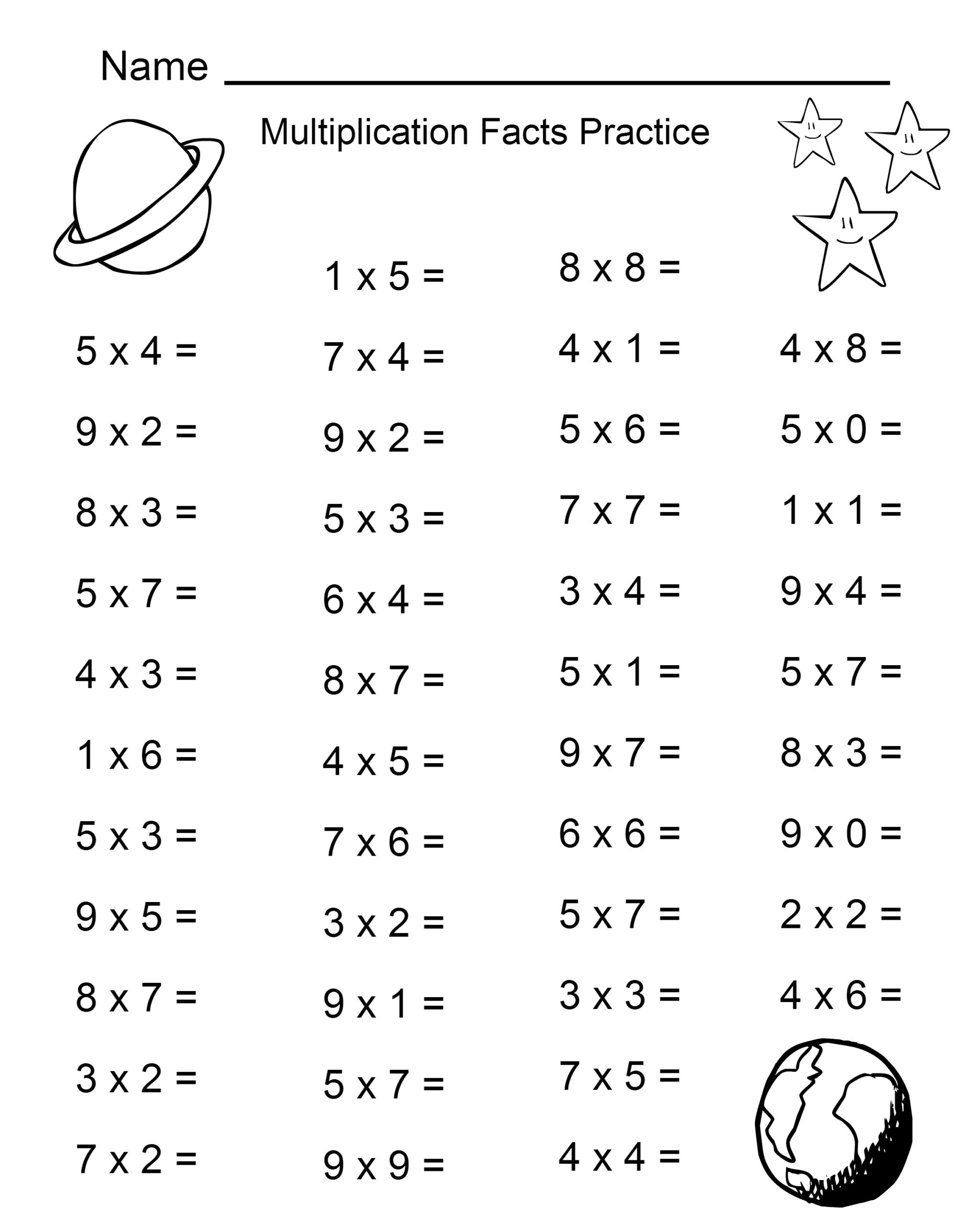 3rd Grade Multiplication Math Facts Practice MySchoolsMath Worksheets Library 3rd Grade Multiplication Math Facts Practice MySchoolsMath Worksheets Library