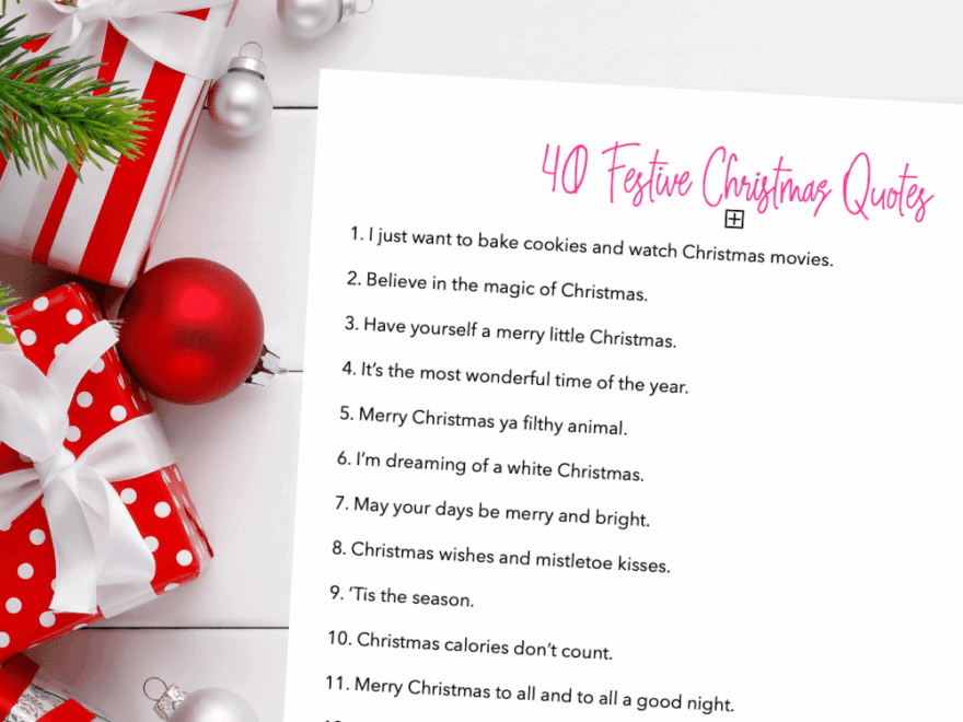 40 Festive Christmas Quotes Free Printable Sweet PlanIt