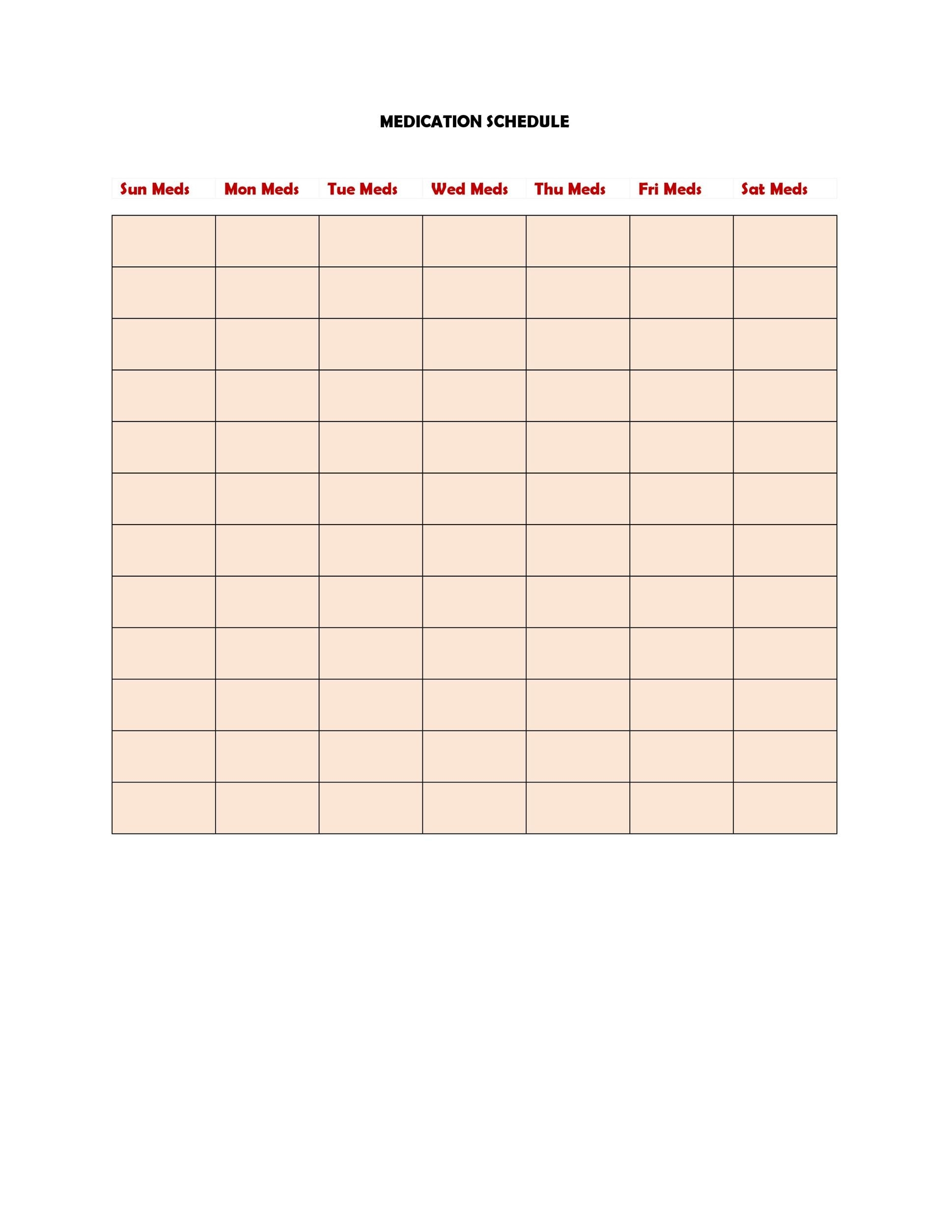 Free Printable Meds Charts Am Pm