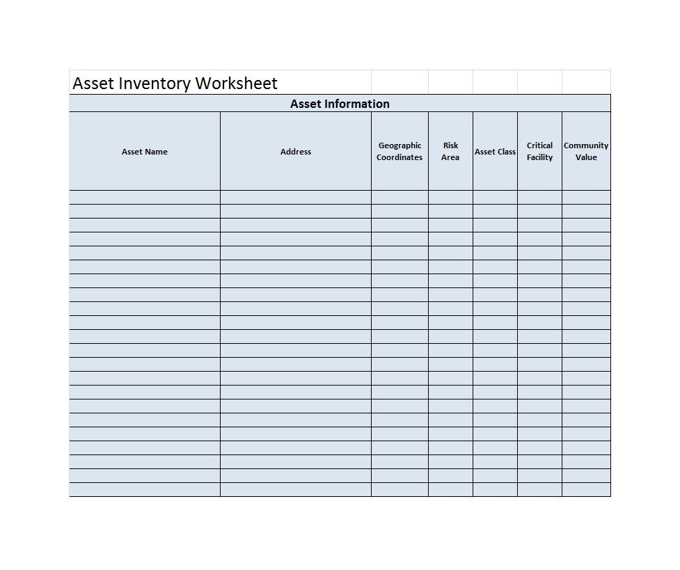 Free Printable Personal Valuable Property List