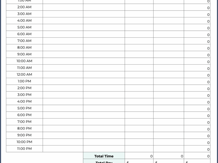 5 Excel Templates For Time Tracking Free Download