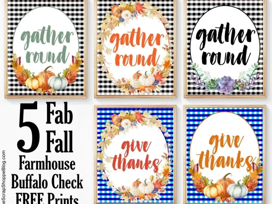 5 Fall Farmhouse Buffalo Check Prints The Scrap Shoppe
