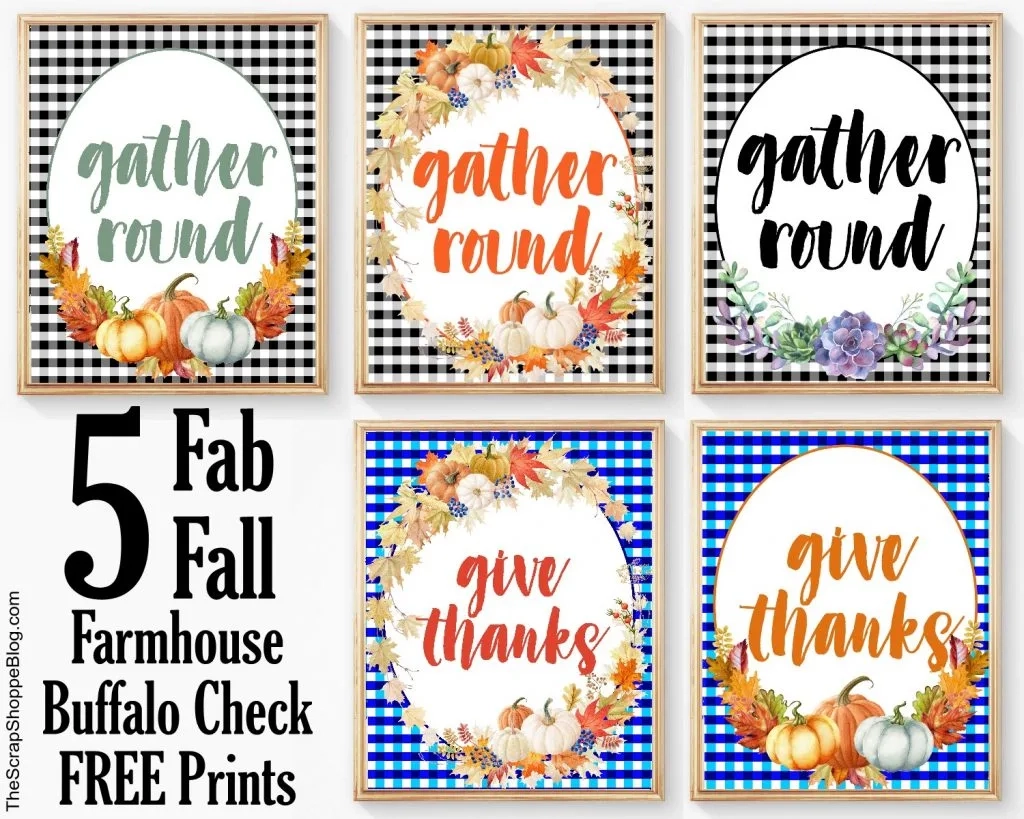5 Fall Farmhouse Buffalo Check Prints The Scrap Shoppe
