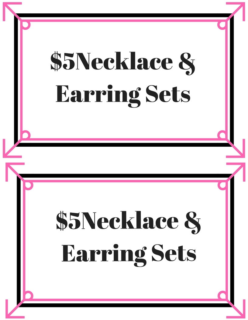  5 Necklace Earring Sets Printable Sign Paparazzi 5 Jewelry Join Or Shop Online