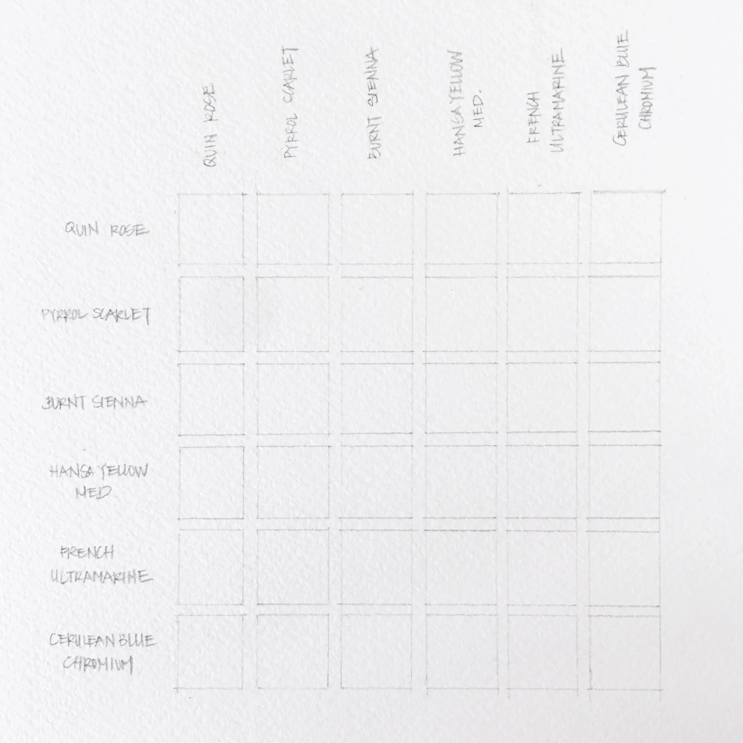 5 Types Of Watercolor Charts Type 4 Color Mixing Chart Susan Chiang 5 Types Of Watercolor Charts Type 4 Color Mixing Chart Susan Chiang