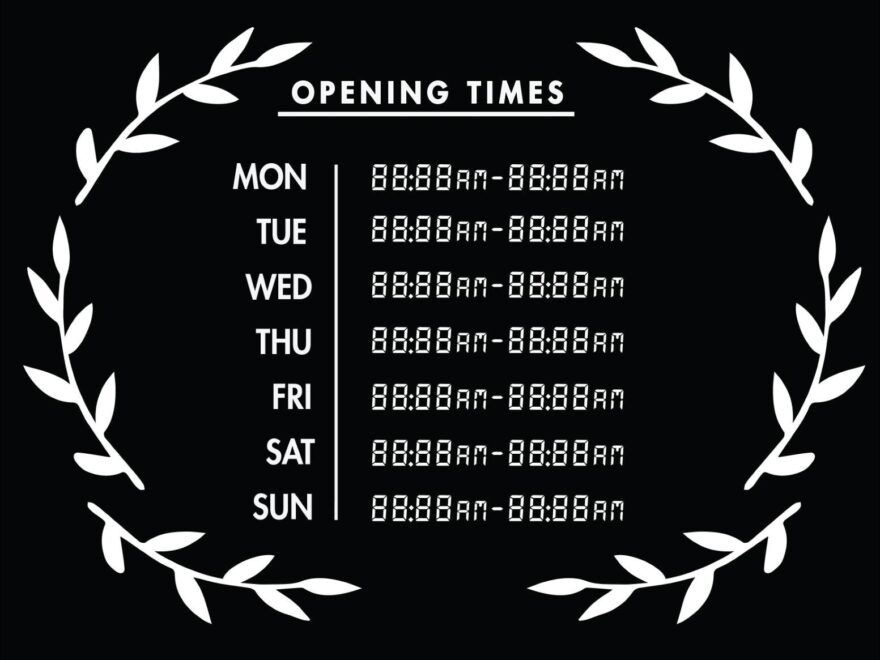 50 Free Business Hours Of Operation Sign Templates Customize Print