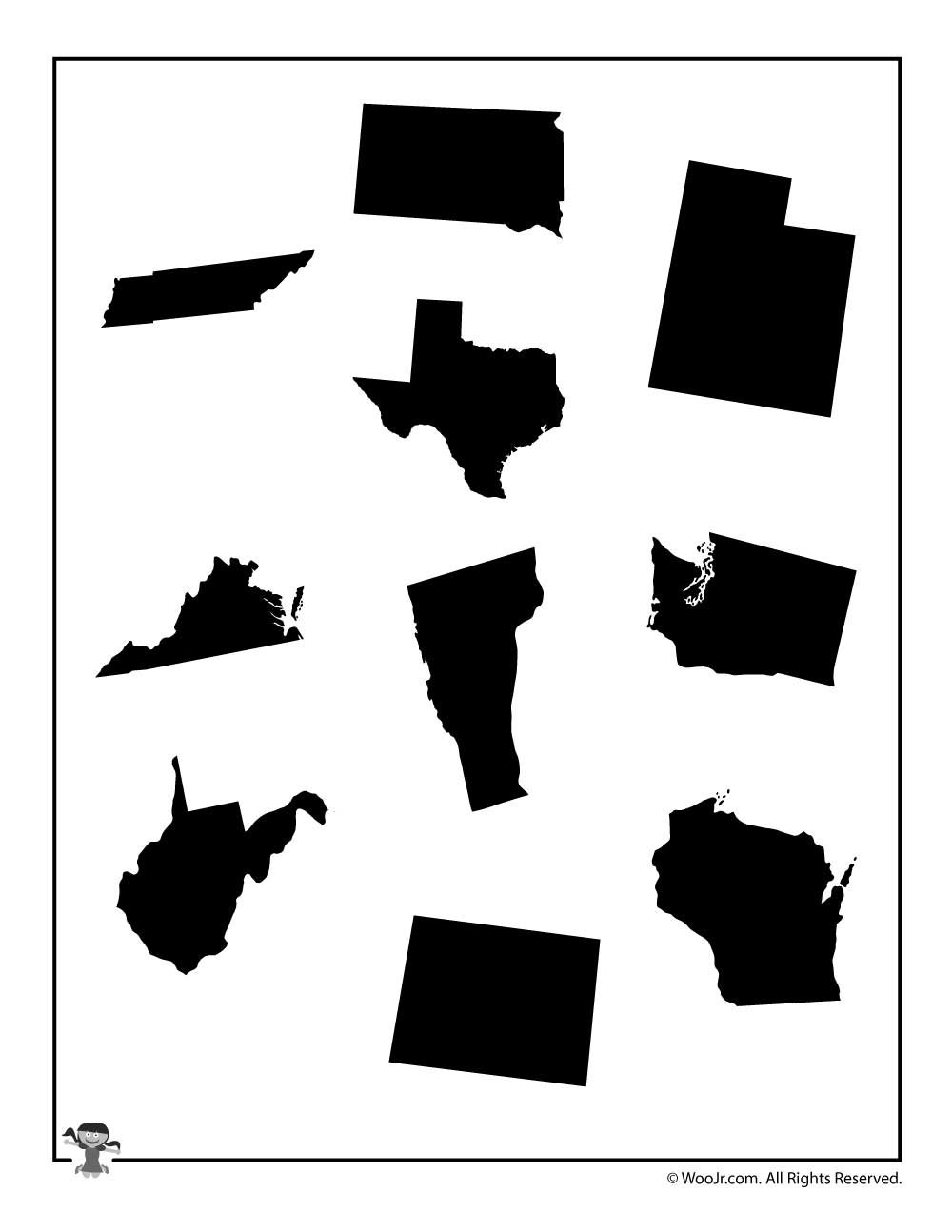Shapes Of States Quiz Free Printable