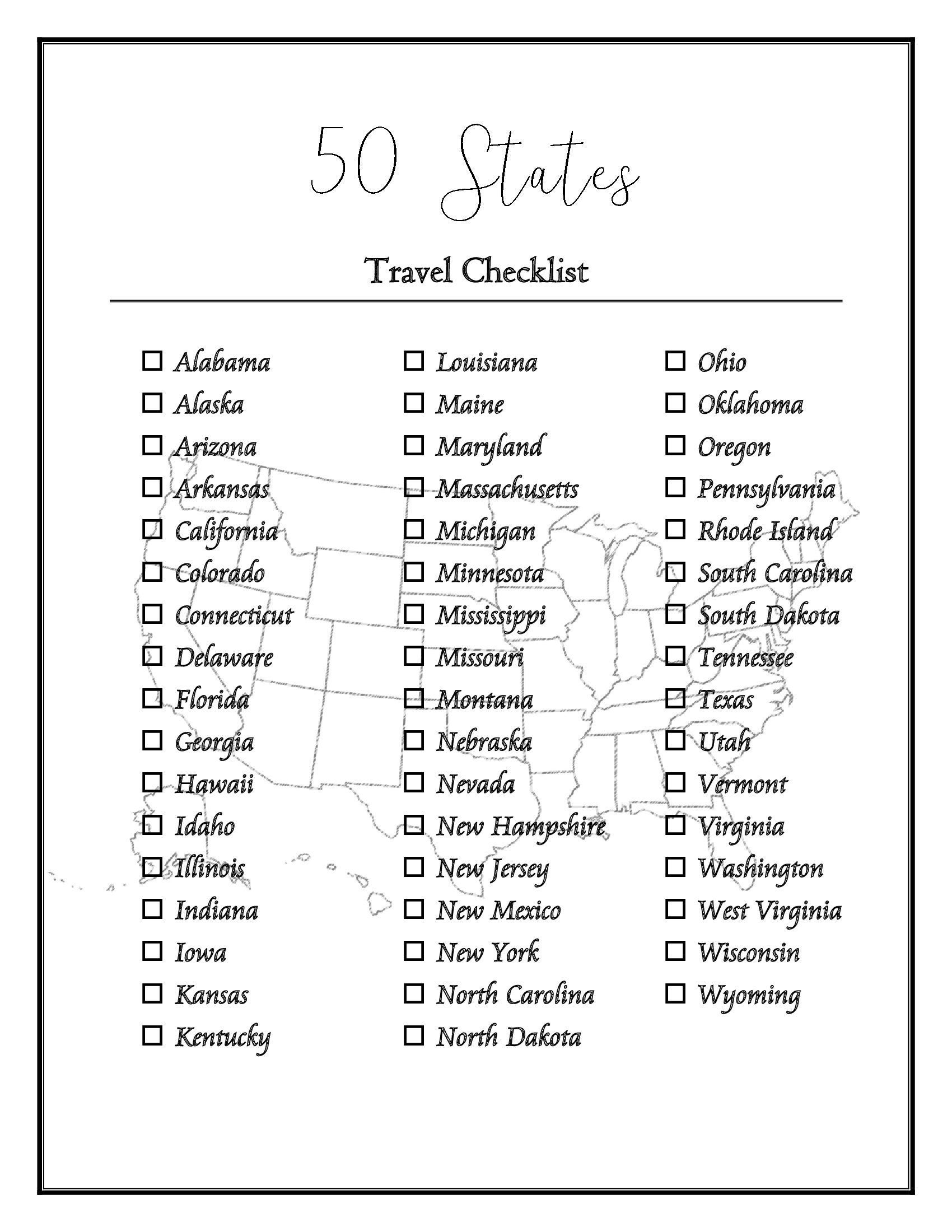 Printable List Of Ca States