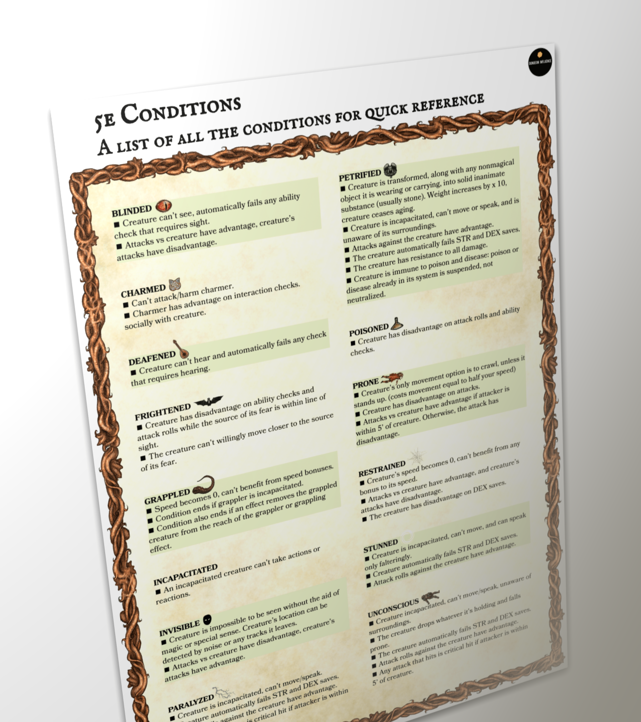 5e Conditions Quick Reference PDF free R DungeonMasters 5e Conditions Quick Reference PDF free R DungeonMasters