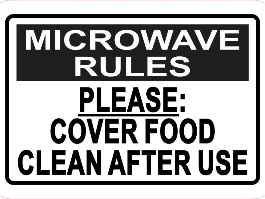 5in X 3 5in Microwave Rules Magnet Magnetic Business Sign EBay
