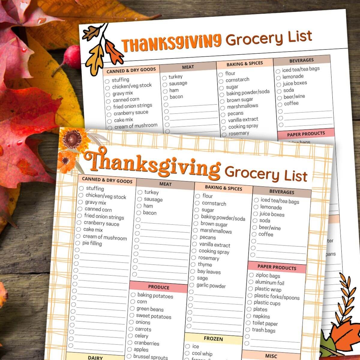 70 Ideas For Your Thanksgiving Shopping List Free Printable 70 Ideas For Your Thanksgiving Shopping List Free Printable