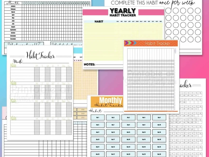 72 Free Editable Habit Tracker Printables Lamberts Lately