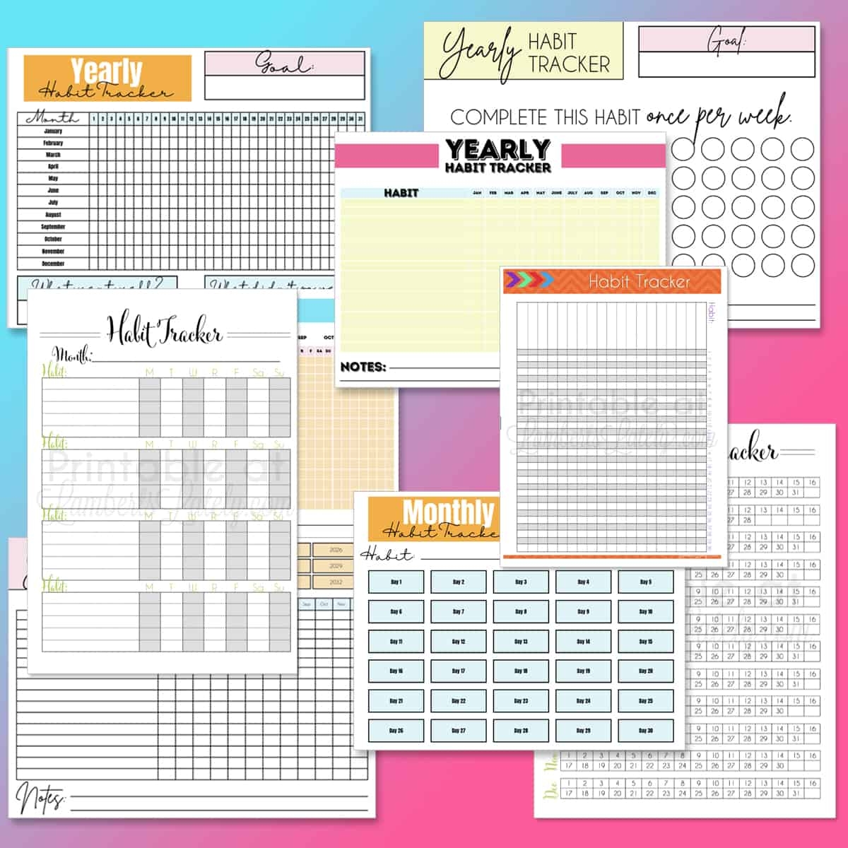 72 Free Editable Habit Tracker Printables Lamberts Lately