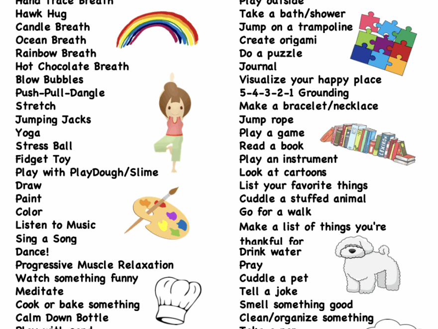 75 Coping Skills For Kids FREE Printable Krista H Counseling