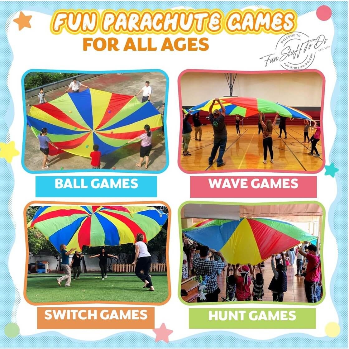 8 Easy Parachute Games Real Fun For All Ages Fun stuff to do 8 Easy Parachute Games Real Fun For All Ages Fun stuff to do