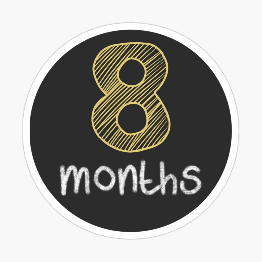 8 Months Baby Milestones Magnet For Sale By Anagoldpez Redbubble