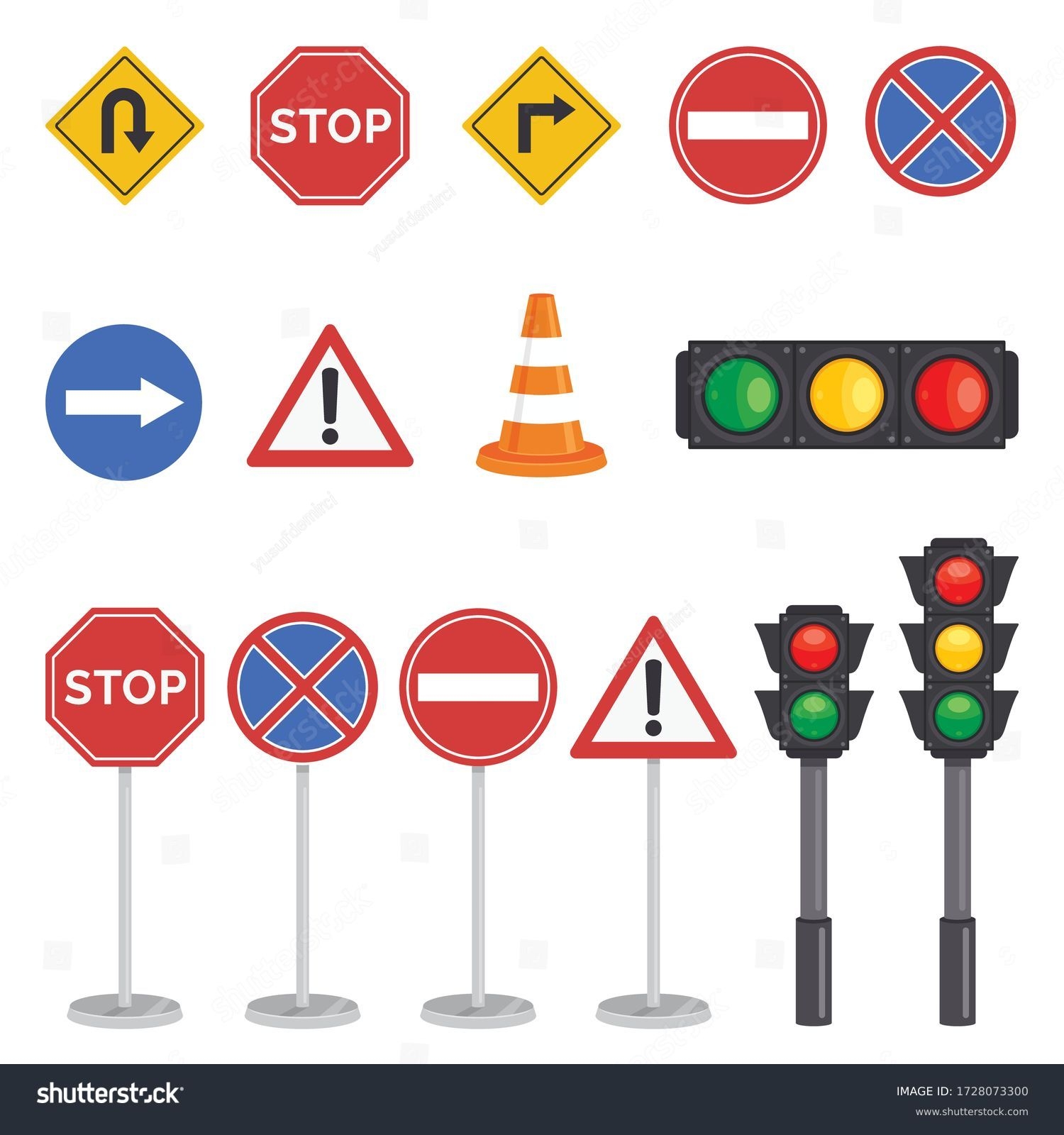 Printable Crossing Stop Light Community Signs