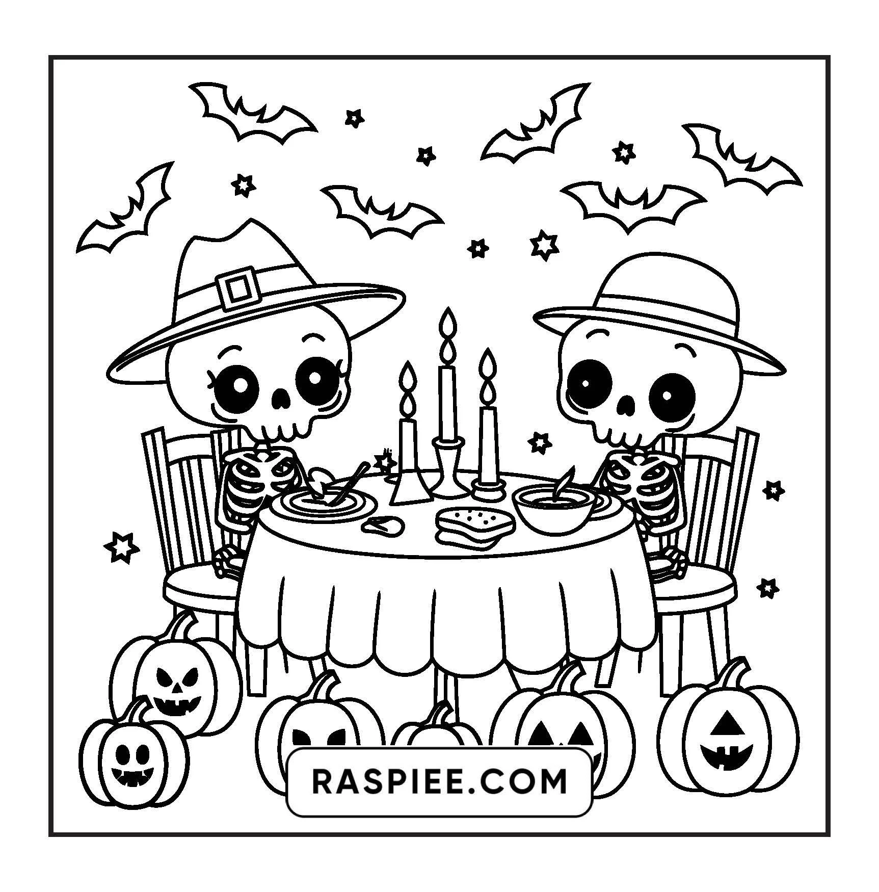 93 Bold And Easy Little Spooky Halloween Coloring Pages Printable PDF RASPIEE