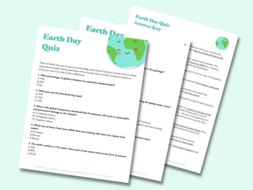 A Fun Earth Day Quiz To Test Your Knowledge Free Printable Toast Life