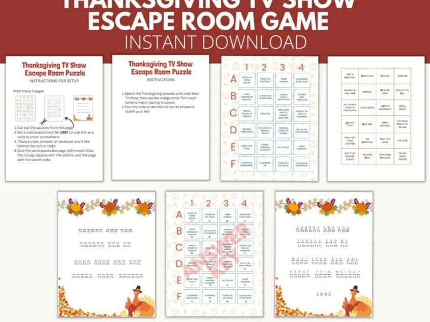 A Fun Thanksgiving TV Show Escape Room Game To Play This Year Add A Little Adventure