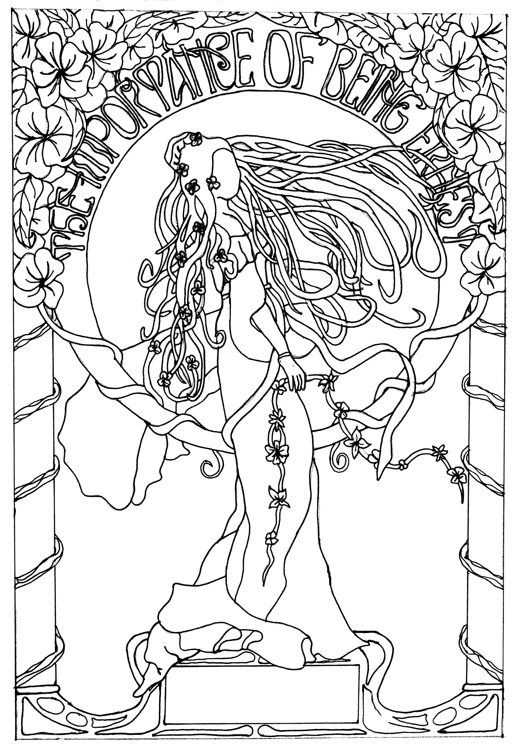 A Modern Design Inspired By Art Nouveau Art Nouveau Coloring Pages For Adults A Modern Design Inspired By Art Nouveau Art Nouveau Coloring Pages For Adults