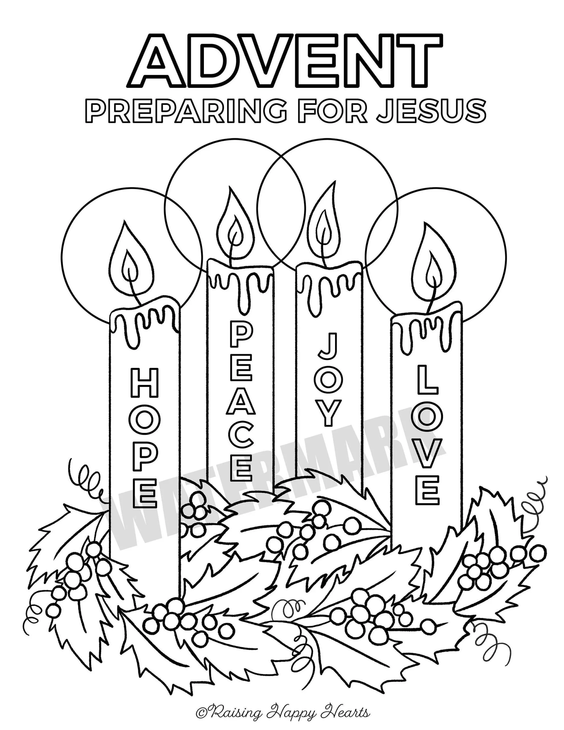 Free Printable Advent Wreath Coloring Sheet Free Printable Advent Wreath Coloring Sheet